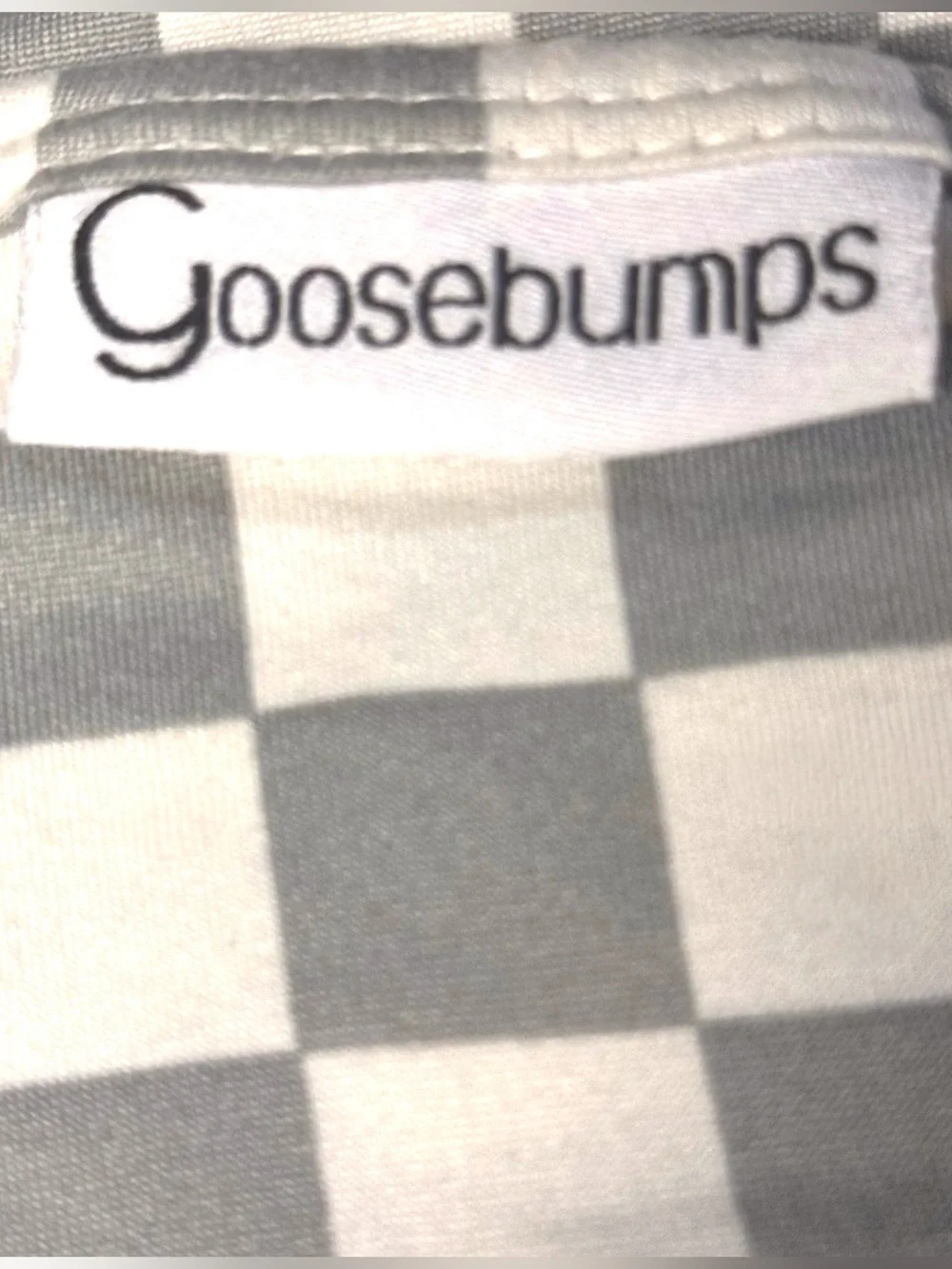 Goosebumps Gray/White XO Gingham Bamboo Viscose Super Swaddle Blanket 56x95” $82